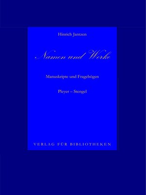 cover image of Namen und Werke 11